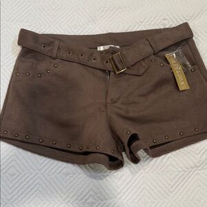 Treasure & Bond High Waist Brown Shorts